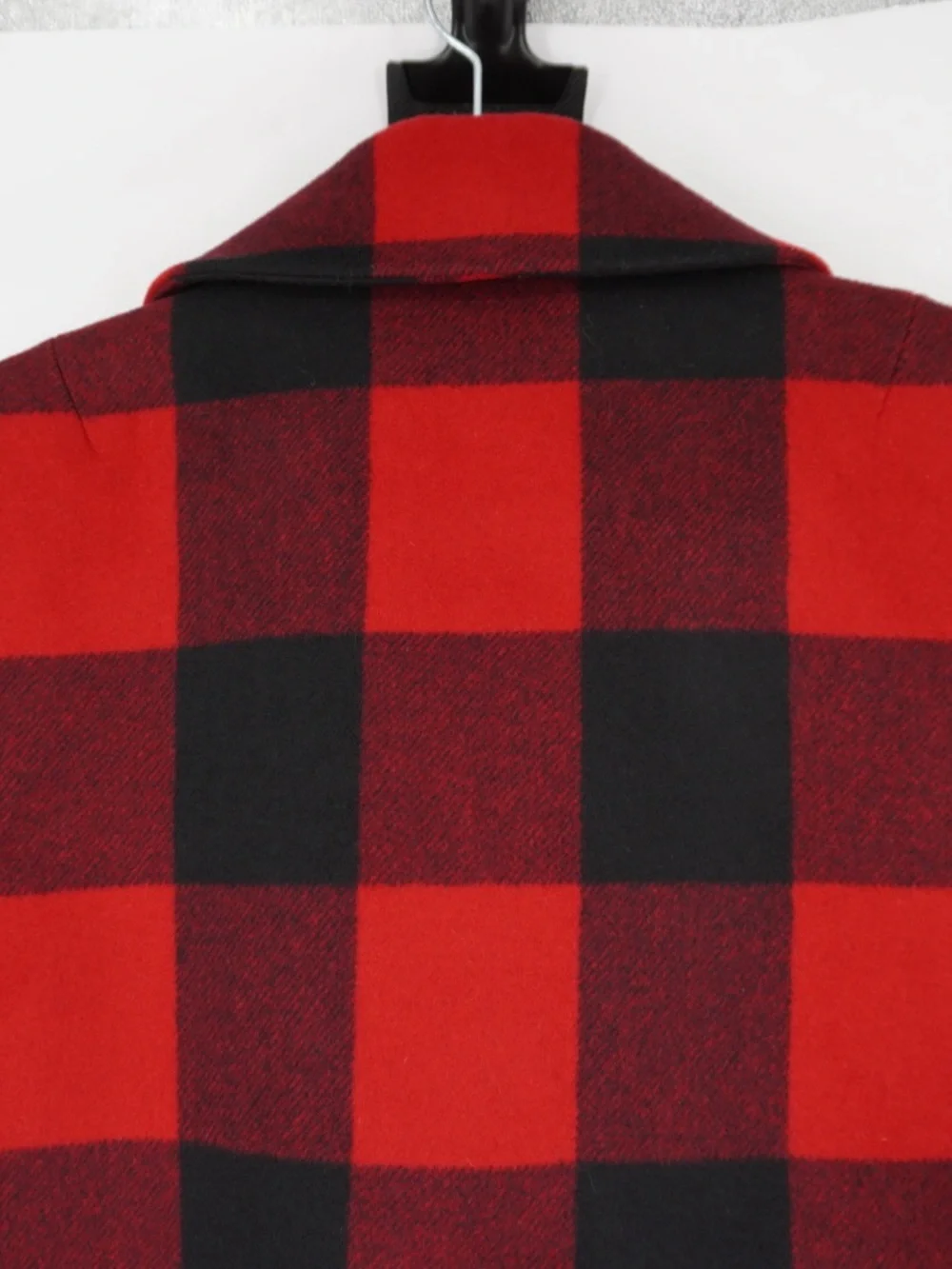 J.Crew 100% Wool Double Breasted Buffalo check plaid peacoat Jacket Size 12 - Picture 13 of 13